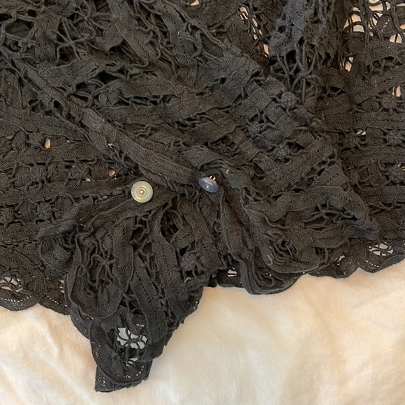 Marc By Marc Jacobs Brontë lace black long sleeve top, size S - Picture 4 of 5